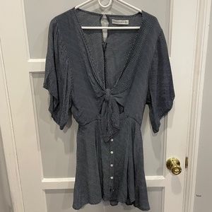 Faithful The Brand Blue and White dress